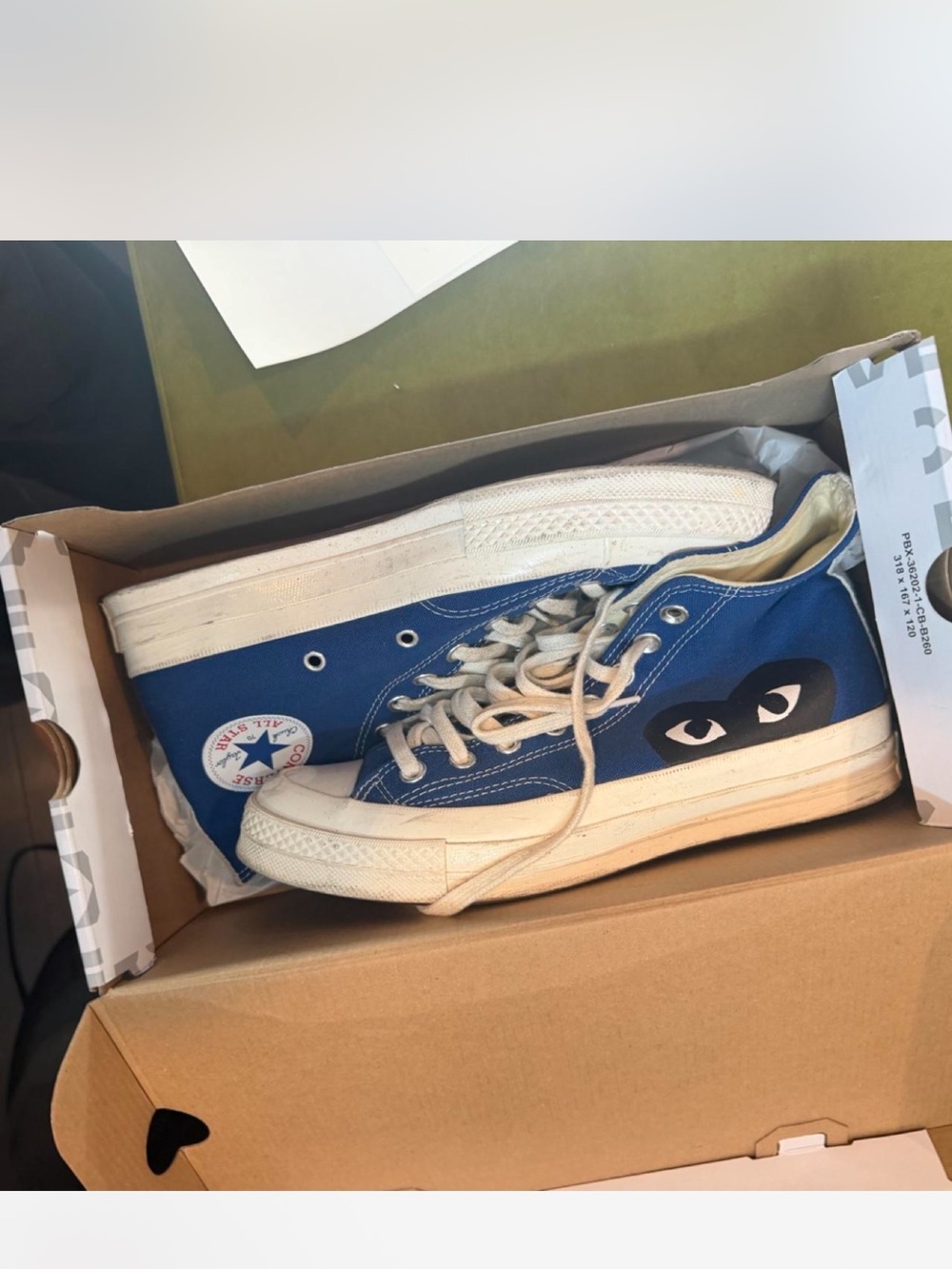 Comme des garçons blue High-Top Sneakers